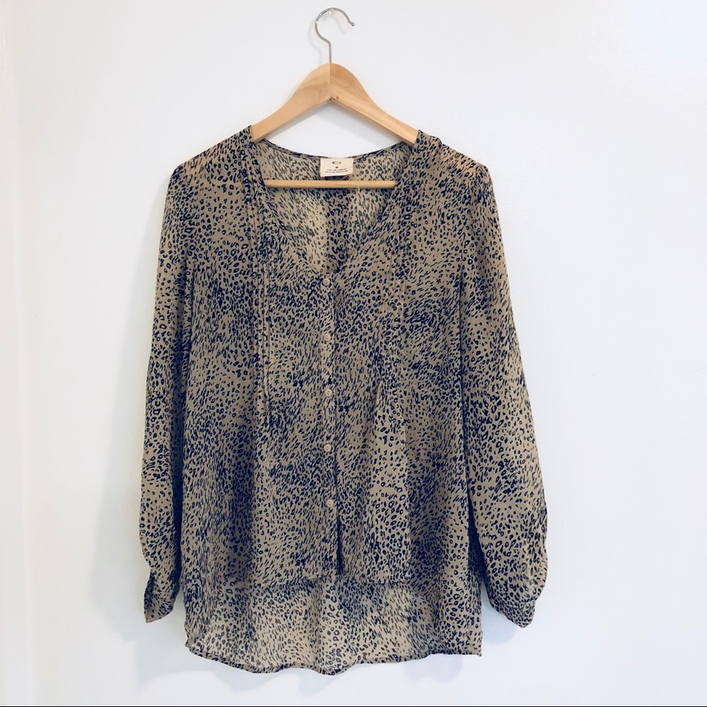 Urban Outfitters Pins & Needles Leopard Blouse